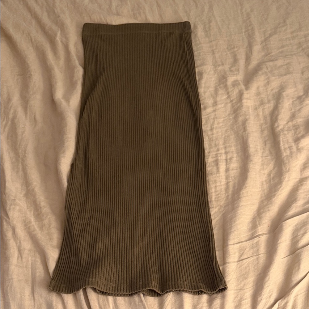 American Apparel Ribbed Pencil Maxi Skirt